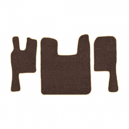 67-Коврики ворсовые SCANIA 124 (после 2010г) -(ABTC 3 коврика. АТ) (UPP-8 (Коричневый) кант Бежевый)