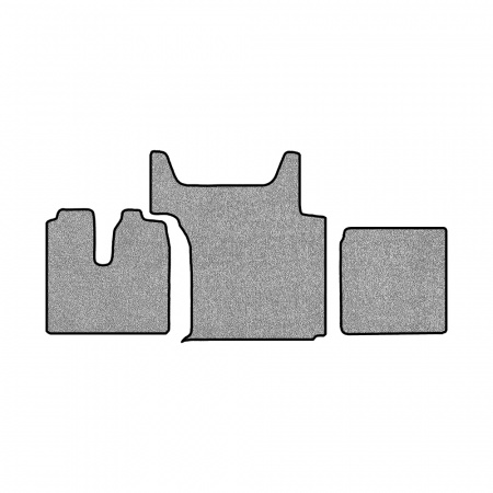105/1 (хол-к)-Коврики ворсовые Sitrak G7/C7H -(АВС 3 коврика. МТ) (UPP-8 (Серый) кант Черный)