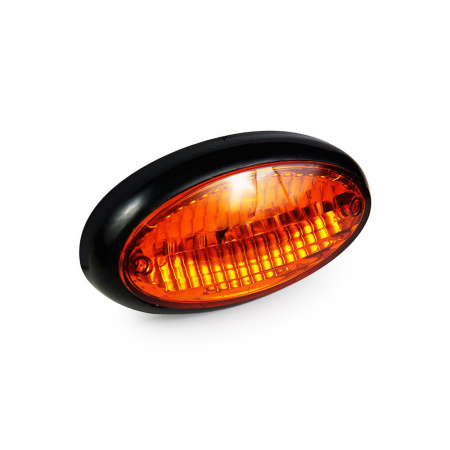 Фонарь габаритный желтый (6LED, овал) L0136 19322