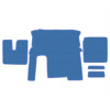 4.5 Коврики стёганные MAN TGX от 2007  (АТ, 1 полка, холодильник)  (Классик Синий)