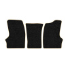 55-Коврики ворсовые ГАЗЕЛЬ -(АВС 3 коврика. МТ) (UPP-8 (Черный) кант Бежевый)