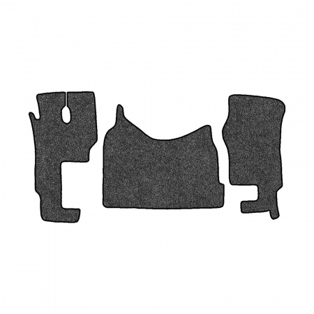 48-Коврики ворсовые MERCEDES ACTROS ЕВРО-5 (2007) МР2-МР3 -(ABTC 3 коврика. АТ) (UPP-3 (Серый) кант Черный)