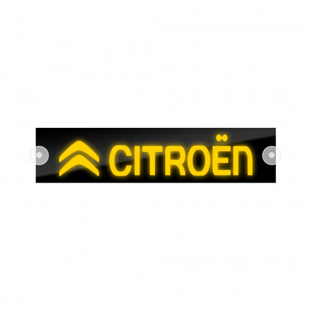 Табличка светодиодная 10x50 (желтая) на лобовое стекло (24v) (CITROEN)