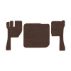 11-Коврики ворсовые VOLVO FH до 2009г -(АВС 3 коврика. МТ) (UPP-8 (Коричневый) кант Коричневый)