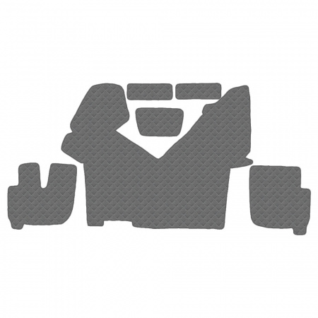 7.2 Коврики стёганные IVECO STRALIS от 2003  (АТ широкая кабина)  (Классик Серый)
