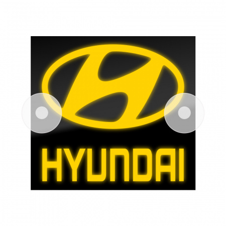Табличка светодиодная 14x15 (желтая) на лобовое стекло (12v) (HYUNDAI)