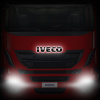 Буквы SDP (пластик) черный эмблема на капот IVECO STRALIS от 2021 (580х115)