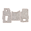 83-Коврики ворсовые Mercedes Actros MP3 MS от 2004г. -(ABTC 3 коврика. АТ) (Фортуна (Серый) кант Коричневый)