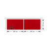 Шторы лобового окна 2,4*115 без бахромы  (Велюр Красный)