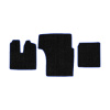 31-Коврики ворсовые MAN TGA XXL -(АВС 3 коврика. МТ) (UPP-6 (Черный) кант Синий)
