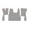 96-Коврики ворсовые SCANIA S  -(ABTC 3 коврика. АТ) (UPP-8 (Серый) кант Коричневый)
