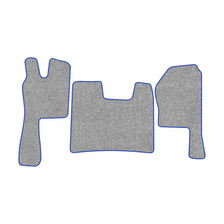 21-Коврики ворсовые SCANIA R  -(ABTC 3 коврика. АТ) (UPP-8 (Серый) кант Синий)