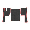12-Коврики ворсовые VOLVO FH после 2009г -(АВС 3 коврика. МТ) (UPP-8 (Графит) кант Красный)