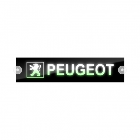 Табличка светодиодная 10*50 Лобовое (12v) (PEUGEOT цветная)