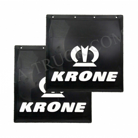 Брызговики Черные Люкс 40*40 KRONE (Надпись Белая)