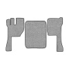 12-Коврики ворсовые VOLVO FH после 2009г -(АВС 3 коврика. МТ) (UPP-8 (Серый) кант Черный)
