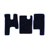 38-Коврики ворсовые MAZ EURO (Простор) -(АВС 3 коврика. МТ) (Карлайт (Синий) кант Синий)