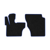 120-Коврики ворсовые JAC N200 -(АВ Водитель и пассажир) (UPP-3 (Черный) кант Синий)