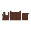 53-Коврики ворсовые DAF 105 -(ABTC 3 коврика. АТ) (Фортуна (Коричневый) кант Коричневый)