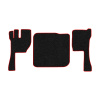 11-Коврики ворсовые VOLVO FH до 2009г -(АВС 3 коврика. МТ) (UPP-3 (Черный) кант Красный)