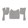 07-Коврики ворсовые VOLVO FH-13 до 2014г.в -(ABTC 3 коврика. АТ) (UPP-8 (Серый) кант Коричневый)