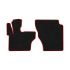 120-Коврики ворсовые JAC N200 -(АВ Водитель и пассажир) (UPP-3 (Черный) кант Красный)
