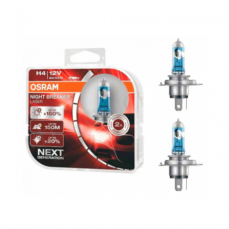 Галогенная лампа OSRAM NIGHT BREAKER UNLIMITED HB4 12V 51W (P22D) (2 шт.) 9006NBU-HCB