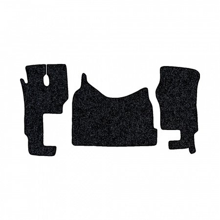 48-Коврики ворсовые MERCEDES ACTROS ЕВРО-5 (2007) МР2-МР3 -(ABTC 3 коврика. АТ) (Карлайт (Серый) кант Черный)