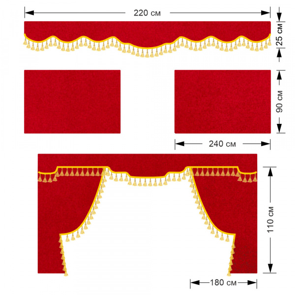 Комплект автоштор DAF 105 SPACE CAB