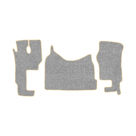 48-Коврики ворсовые MERCEDES ACTROS ЕВРО-5 (2007) МР2-МР3 -(ABTC 3 коврика. АТ) (UPP-8 (Серый) кант Бежевый)