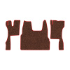 96-Коврики ворсовые SCANIA S  -(ABTC 3 коврика. АТ) (Фортуна (Коричневый) кант Красный)