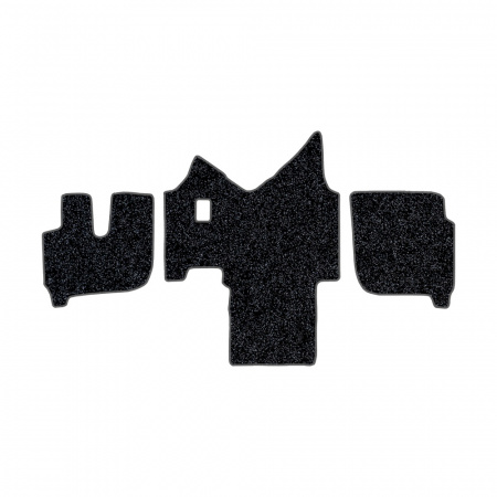 61-Коврики ворсовые IVECO Stralis широкая кабина -(АВС 3 коврика. МТ) (Карлайт (Серый) кант Серый)