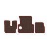 33-Коврики ворсовые MAN F-2000 Commandor -(АВС 3 коврика. МТ) (UPP-8 (Коричневый) кант Красный)