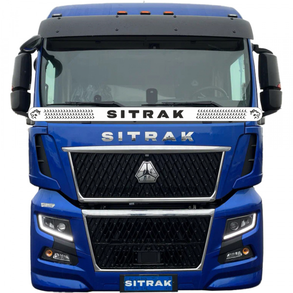 Защита лобового стекла для Sitrak C7H480 MAX (нерж. сталь, прямые углы)