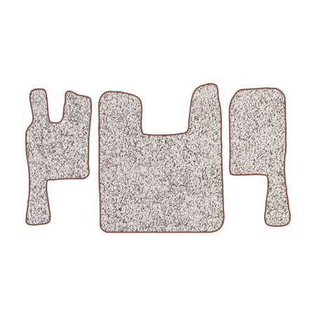67-Коврики ворсовые SCANIA 124 (после 2010г) -(ABTC 3 коврика. АТ) (Фортуна (Серый) кант Коричневый)