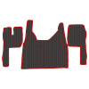 9.1 Коврики стёганные FORD F-MAX -  (Премиум Черный строчка Красная)
