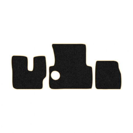 33-Коврики ворсовые MAN F-2000 Commandor -(АВС 3 коврика. МТ) (UPP-3 (Черный) кант Бежевый)