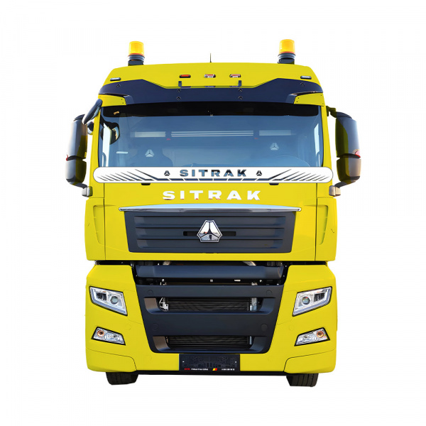 Защита лобового стекла для Sitrak C7H от 2022г.в. (нерж. сталь, прямые углы)