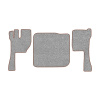 11-Коврики ворсовые VOLVO FH до 2009г -(АВС 3 коврика. МТ) (UPP-8 (Серый) кант Коричневый)