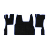 96-Коврики ворсовые SCANIA S  -(ABTC 3 коврика. АТ) (UPP-6 (Черный) кант Синий)