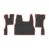 96-Коврики ворсовые SCANIA S  -(ABTC 3 коврика. АТ) (UPP-8 (Графит) кант Красный)