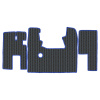 10.1 Коврики стёганные MAZ EURO 3 (МТ) педаль газа снизу  (Премиум Черный строчка Синяя)
