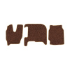 62-Коврики ворсовые IVECO Stralis узкая кабина -(ABTC 3 коврика. АТ) (Фортуна (Коричневый) кант Бежевый)