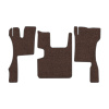 97-Коврики ворсовые SCANIA R 2018г > (увелич. шахта) -(АВС 3 коврика. МТ) (UPP-8 (Коричневый) кант Серый)