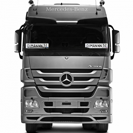 Автомобильный сувенирный номер DIMANNN 52 (белый)