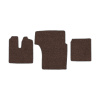 31-Коврики ворсовые MAN TGA XXL -(АВС 3 коврика. МТ) (UPP-8 (Коричневый) кант Серый)