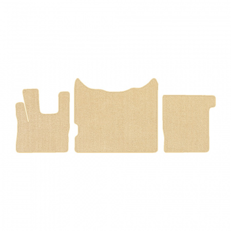 53/1-Коврики ворсовые DAF 105 (увеличенная шахта) -(ABTC 3 коврика. АТ) (UPP-6 (Бежевый) кант Бежевый)