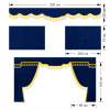Комплект автоштор MAZ (бахрома 1кат) (Велюр Синий)