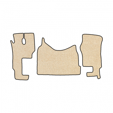 48-Коврики ворсовые MERCEDES ACTROS ЕВРО-5 (2007) МР2-МР3 -(ABTC 3 коврика. АТ) (UPP-8 (Бежевый) кант Черный)