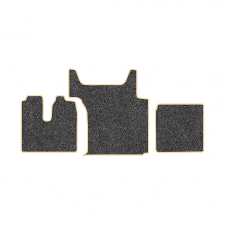 105/1 (хол-к)-Коврики ворсовые Sitrak G7/C7H -(АВС 3 коврика. МТ) (UPP-3 (Серый) кант Бежевый)
